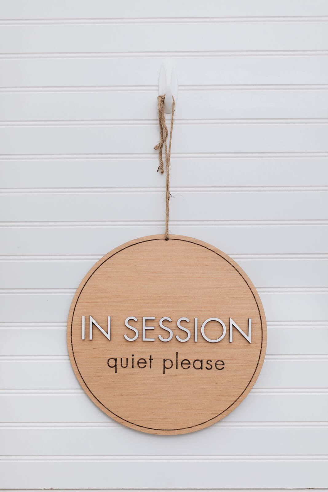 In session sign on the treatment room door