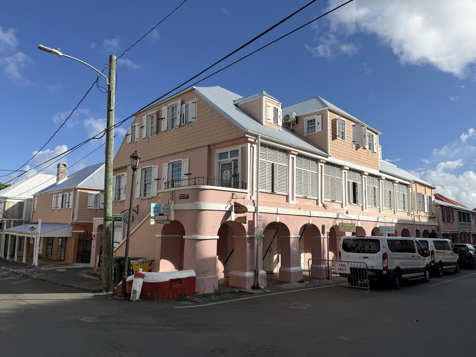 The arcaded building at 53 King Street, Christiansted
